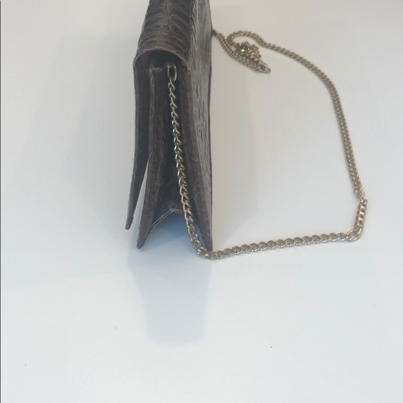 Brown foe snake skin clutch - Picture 7 of 10